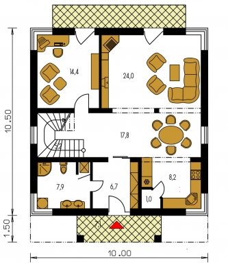 Plan de sol du rez-de-chaussée - PREMIER 193